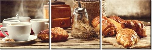 60 90CM OBRAZ 3 ELEM SMAKOWITE ŚNIADANIE ŚCIENNY DRUK PŁÓTNO na Arena.pl