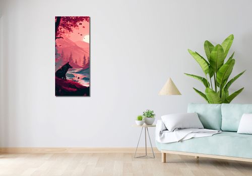 Obraz 40x100cm Wilk Przy Brzegu Lasu na Arena.pl