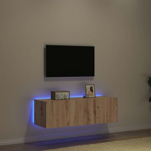 Szafka pod telewizor Ze LED Lights dąb artisan 100 x 35 x 31 cm na Arena.pl