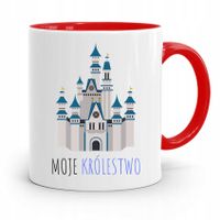 Kubek Czerwony Dla Dzieci Moje Królestwo +Imię Z Nadrukiem Ze Zdjęciem