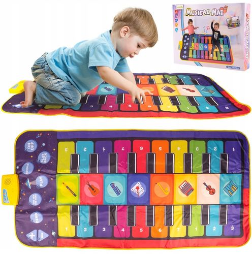 OGROMNA MATA MUZYCZNA DO TAŃCZENIA EDUKACYJNA INTERAKTYWNA GRA 140 X 70 CM na Arena.pl