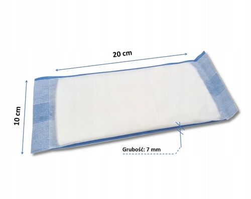 KOMPRESY OPATRUNKI WYSOKOCHŁONNE NIEJAŁOWE 10X20cm OPATRYWANIE RAN na Arena.pl