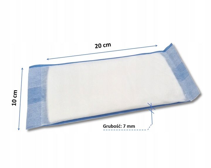 KOMPRESY OPATRUNKI WYSOKOCHŁONNE NIEJAŁOWE 10X20cm OPATRYWANIE RAN zdjęcie 3