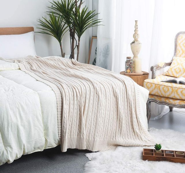 Koc WARKOCZ CZYSTA BAWEŁNA 160cm STYL SKANDYNAWSKI zdjęcie 7