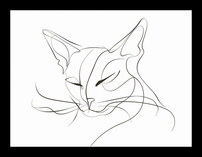 Plakat 20x15cm Linijny Kot zdjęcie 2