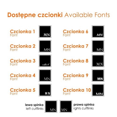 Modne spinki do mankietów z grawerem na Onyksie na Arena.pl