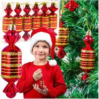 zestaw bombek cukierki czerwone 6 szt