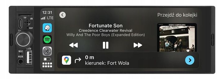 RADIO NAWIGACJA 1DIN CARPLAY ANDROID AUTO MAPY AUX BLUETOOTH zdjęcie 5