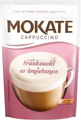 Pyszna Kawa Cappuccino Truskawka w Śmietance 110g Mokate x6 na Arena.pl