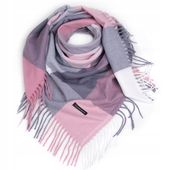 Chusta damska apaszka szalik w kratkę