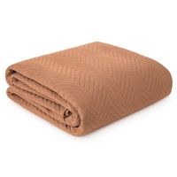 Narzuta na łóżko pikowana LEN 170X210 ceglasta