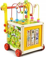 OGROMNY DREWNIANY CHODZIK PCHACZ KOSTKA EDUKACYJNA 7w1 + MULA