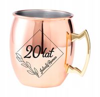 Kubek z uchem ze stali nierdzewnej z grawerem PREZENT rocznica ślubu