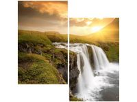 60X60CM ISLANDZKI KRAJOBRAZ DWU OBRAZ ŚCIAN