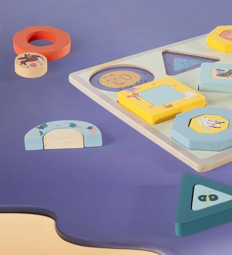 puzzle drewniane edukacyjne figury geometryczne zkb-2053 na Arena.pl