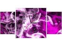 80X40CM ZEGAR WARIACJE FIOLETEM OBRAZ