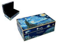 Szkatułka szklana na biżuterię - V. van Gogh, Gwiaździsta Noc CARMANI