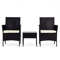 ZESTAW MEBLI OGRODOWYCH MULTIGARDEN RATAN SZKŁO 2 FOTELE