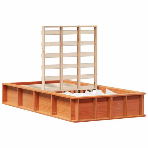 Ramka łóżka z przechowywaniem Woskowy brąz 80 x 200 cm drewno na Arena.pl