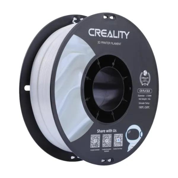 Filament CR-Silk Creality PLA biały, połysk, druk 3D zdjęcie 1