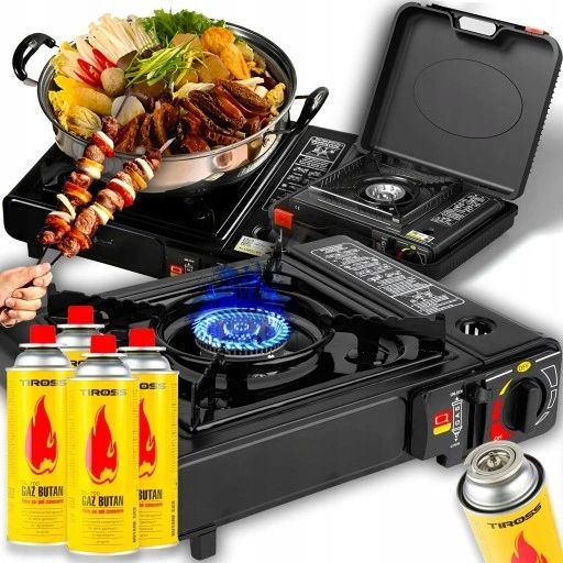 KUCHENKA TURYSTYCZNA GAZOWA Z PRZENOŚNĄ WALIZKĄ + 4x KARTUSZ Z GAZEM PIKNIK zdjęcie 9