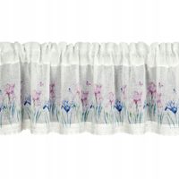 Zazdrostka firana gotowa DOLOREZ 30x150 cm kwiaty tunel do kuchni pokoju