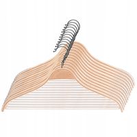 WIESZAKI DREWNIANE NA UBRANIA LAMINOWANE 12SZT