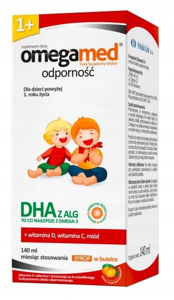 Omegamed Odporność 1+ Syrop dla dzieci 140ml zdjęcie 3