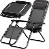 LEŻAK OGRODOWY PLAŻOWY FOTEL SKŁADANY ZERO GRAVITY TURYSTYCZNY KRZESŁO 2w1