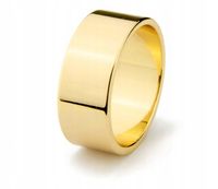 OBRĄCZKA SZEROKA 8mm ZŁOTA STAL CHIRURGICZNA 29