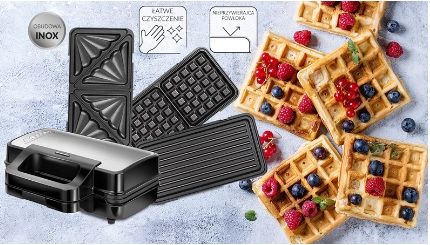 Opiekacz 3w1 MPM MOP-43M czarny 1000W zdjęcie 16