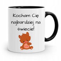 Kubek Czarny Dla Dziewczyny Kocham Cię Najbardziej Z Nadrukiem Ze Zdjęciem
