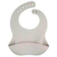 CANPOL Wodoodporny śliniak silikonowy z kieszonką szary