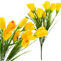 KROKUS KROKUSY SZTUCZNE BUKIET 10 KROKUSÓW W TRAWIE KOMPOZYCJA WIOSNA