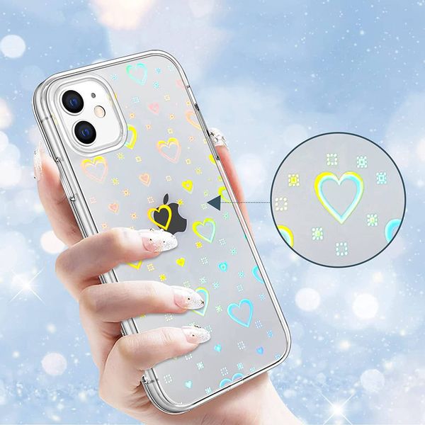 Etui Iphone 14 Pro - Serca Transparentne zdjęcie 2