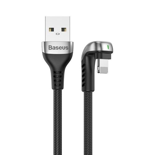 Kabel kątowy Lightning Baseus U-shaped 1m 2.4A (czarny) na Arena.pl