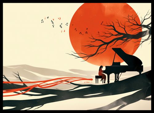 Plakat 55x40cm Pianistka na Arena.pl