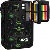 PIÓRNIK DWUKOMOROWY Z WYPOSAŻENIEM CHŁOPIĘCY ROBOT GREEN MONSTER BACKUP