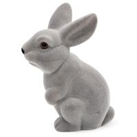 ZAJĄCZEK WIELKANOCNY SZARY DEKORACJA ŚWIĄTECZNA FIGURKA DO STROIKA 17cm