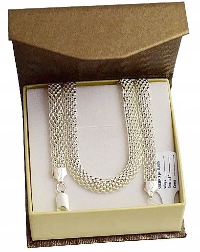 Naszyjnik Srebrny Damski Tub Ażurowy 6,00 mm Szeroki pr 925 Grawer Gratis zdjęcie 12