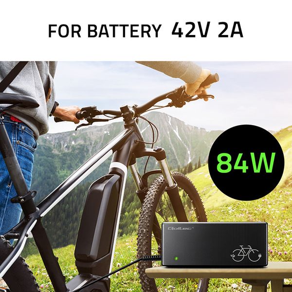 Ładowarka Qoltec 36V/42V 2A do e-bike XLR 3-pin zdjęcie 2