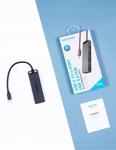 VENTION Type-C HUB 4xUSB3.0 + MicroUSB Power 0,5m na Arena.pl