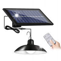 ŻYRANDOL WISZĄCA LAMPA SOLARNA LED OGRODOWA PILOT