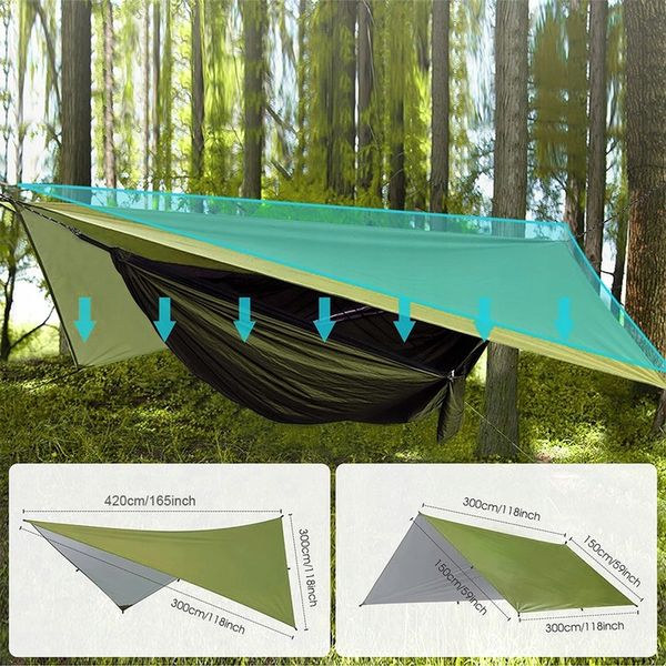 PLANDEKA NAMIOTOWA 3 X 3 M, PLANDEKA NA HAMAK, WODOSZCZELNA, NA KEMPING zdjęcie 14