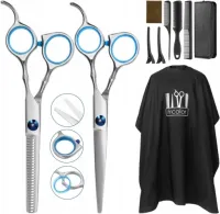 NOŻYCZKI FRYZJERSKIE DEGAŻÓWKI PELERYNA ZESTAW XL