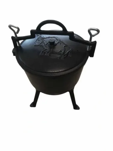 EMALIOWANY KOCIOŁEK 4L - gar garnek myśliwski żeliwny węgierski prażonki na Arena.pl