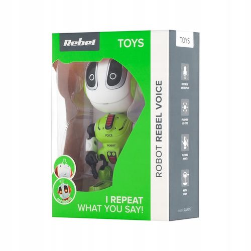 Robot VOICE BLUE mówi powtarza świeci Rebel na Arena.pl