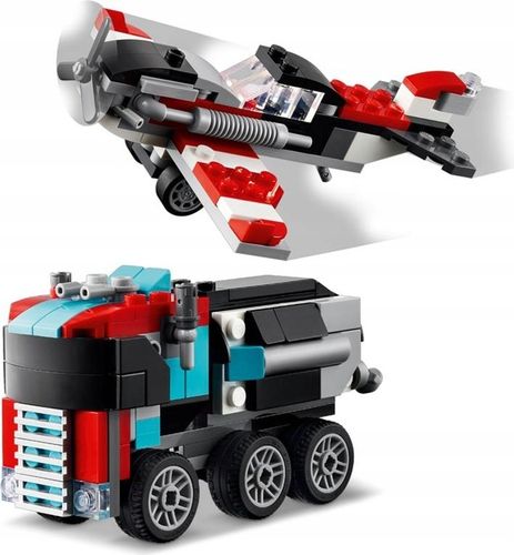 KLOCKI LEGO CREATOR 31146 CIĘŻARÓWKA Z PLATFORMĄ I HELIKOPTEREM 3 W 1 na Arena.pl