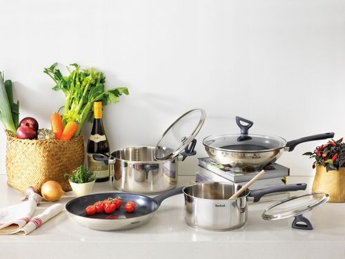 Wok z pokrywką TEFAL Daily Cook 28cm non-stick indukcja stal G7309955 na Arena.pl