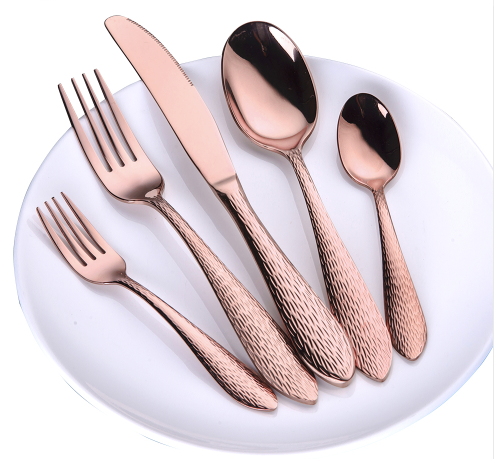 Sztućce - NEW DESIGN 24 Szt -Miedz - Złoto - Czerń zdjęcie 2